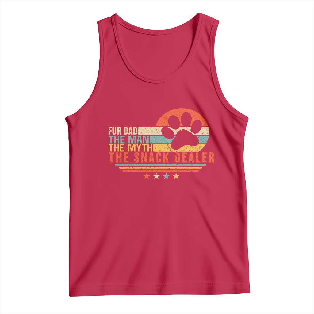 Fur Dad The Man The Myth The Snack Dealer Tank Top Dog Fathers Day TS11 Red Print Your Wear
