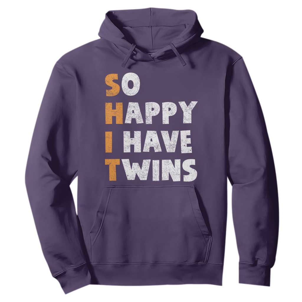 Shit So I Have Twins Hoodie Funny Twin Dad Twin Mom TS11 Purple Print Your Wear
