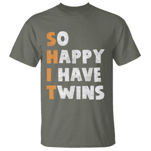 Shit So I Have Twins T Shirt Funny Twin Dad Twin Mom