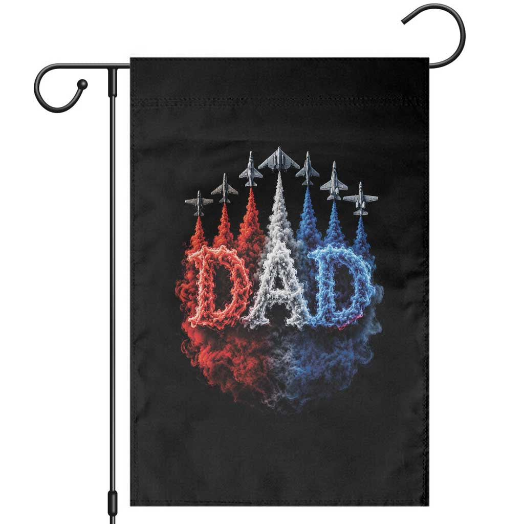 Patriotic Dad Jet Fighter American Flag 4th of July Garden Flag TS11 Black Print Your Wear