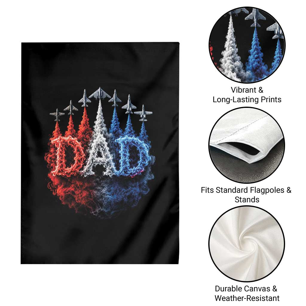 Patriotic Dad Jet Fighter American Flag 4th of July Garden Flag TS11 Print Your Wear