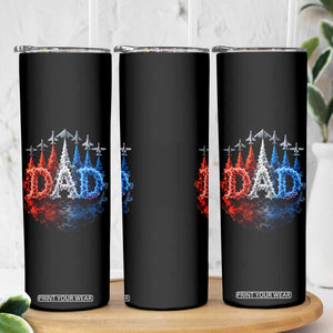 Patriotic Dad Jet Fighter American Flag 4th of July Skinny Tumbler TS11 Print Your Wear
