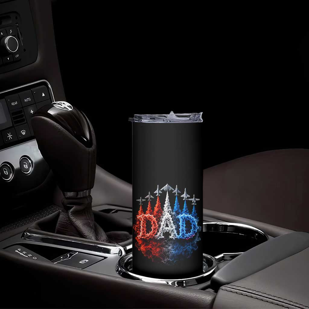 Patriotic Dad Jet Fighter American Flag 4th of July Skinny Tumbler TS11 Print Your Wear