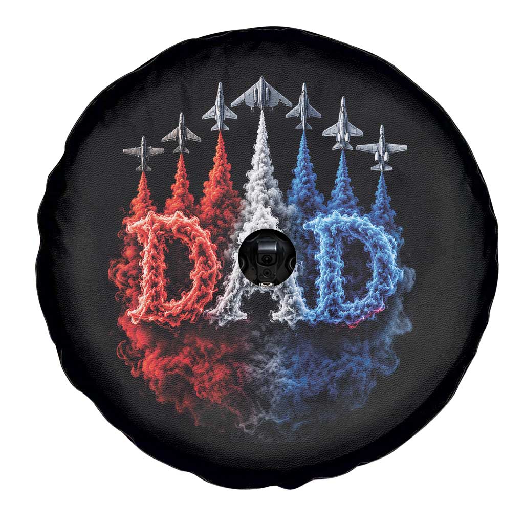 Patriotic Dad Jet Fighter American Flag 4th of July Spare Tire Cover TS11 Print Your Wear