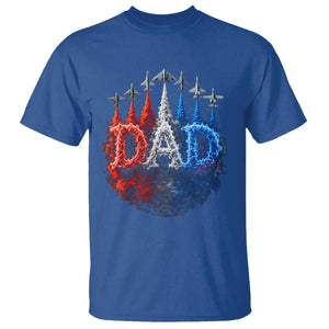 Patriotic Dad Jet Fighter American Flag 4th of July T Shirt TS11 Royal Blue Print Your Wear