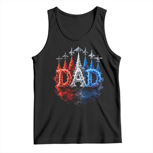 Patriotic Dad Jet Fighter American Flag 4th of July Tank Top TS11 Black Print Your Wear