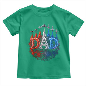 Patriotic Dad Jet Fighter American Flag 4th of July Toddler T Shirt TS11 Irish Green Print Your Wear