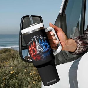 Patriotic Dad Jet Fighter American Flag 4th of July Tumbler With Handle TS11 Print Your Wear