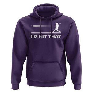 Funny Baseball Hoodie I'd Hit That Sport Player TS11 Purple Print Your Wear
