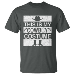Funny This Is My Cowboy Costume T Shirt Western Tee Country Lover Cowgirl Hat Boots TS11 Dark Heather Print Your Wear