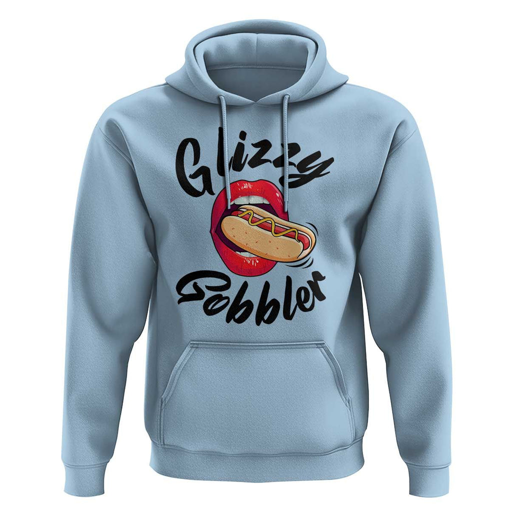 Funny Hot Dog Hoodie Glizzy Gobbler Wiener Lover TS11 Light Blue Print Your Wear