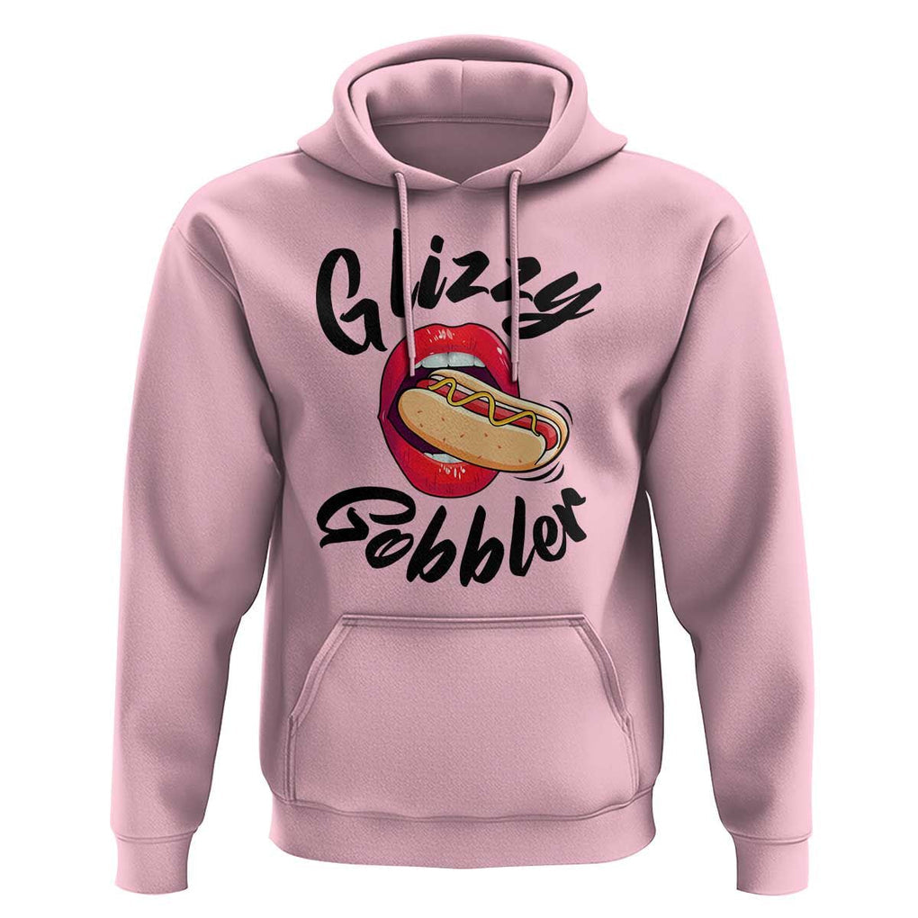 Funny Hot Dog Hoodie Glizzy Gobbler Wiener Lover TS11 Light Pink Print Your Wear