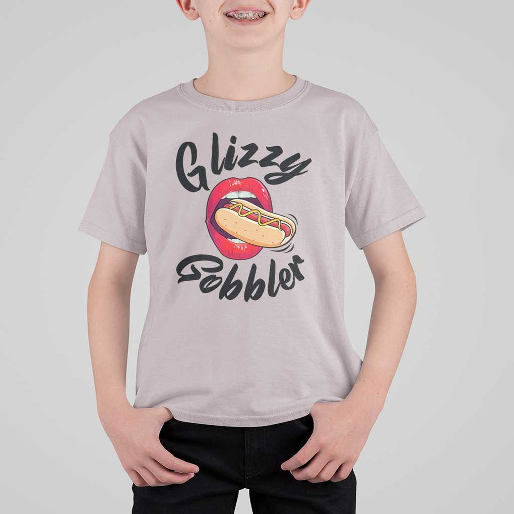 Funny Hot Dog T Shirt For Kid Glizzy Gobbler Wiener Lover TS11 Ice Gray Print Your Wear