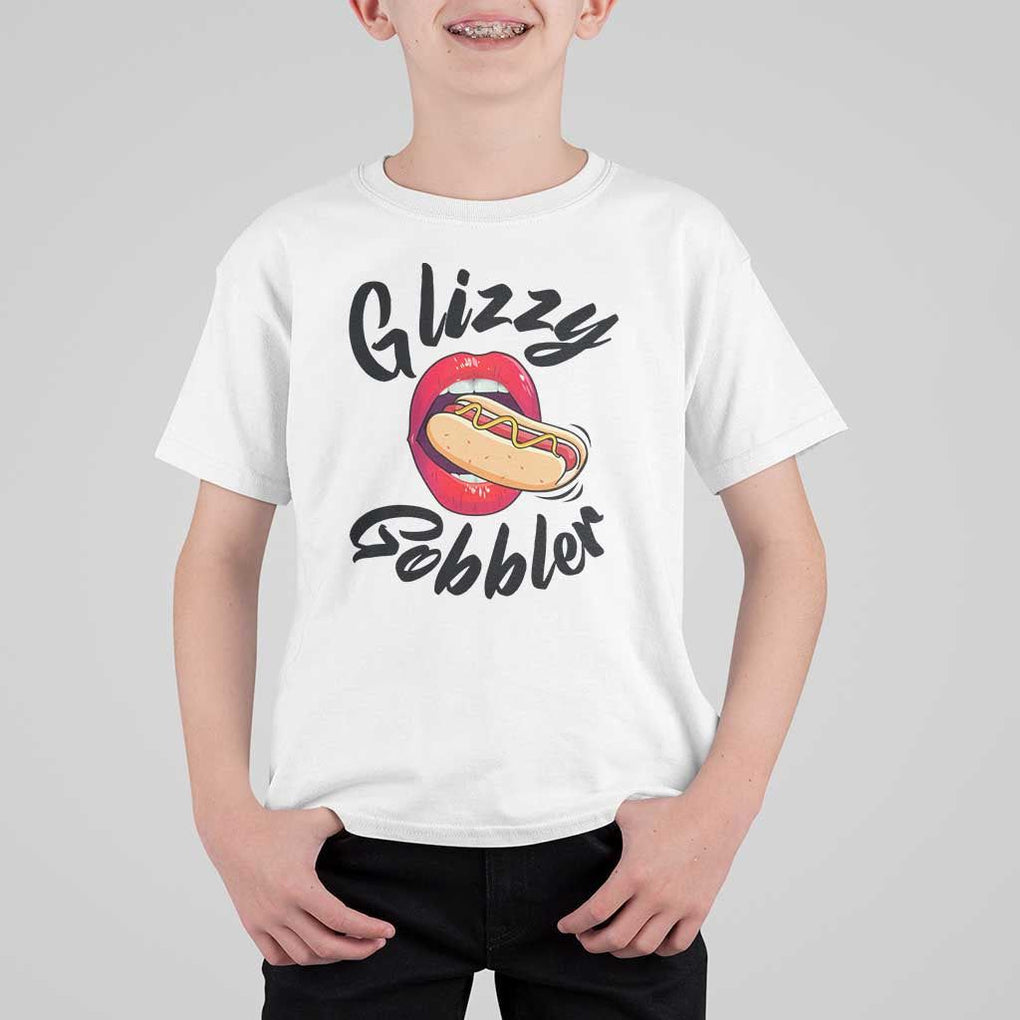 Funny Hot Dog T Shirt For Kid Glizzy Gobbler Wiener Lover TS11 White Print Your Wear