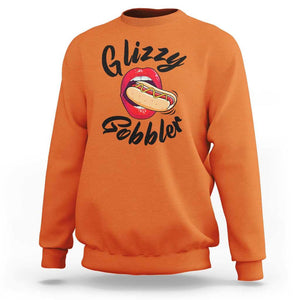 Funny Hot Dog Sweatshirt Glizzy Gobbler Wiener Lover TS11 Orange Print Your Wear