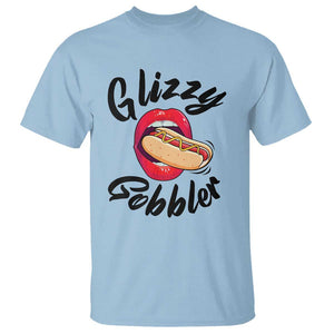 Funny Hot Dog T Shirt Glizzy Gobbler Wiener Lover TS11 Light Blue Print Your Wear