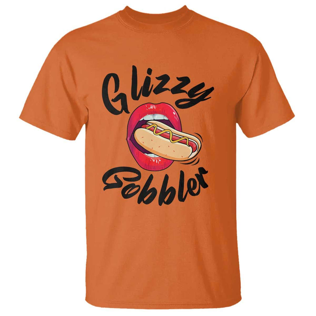 Funny Hot Dog T Shirt Glizzy Gobbler Wiener Lover TS11 Orange Print Your Wear