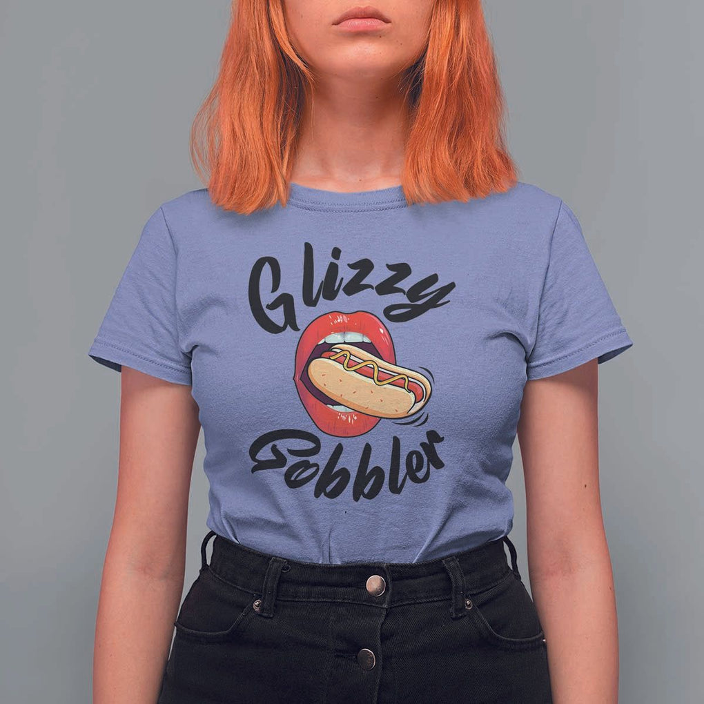 Funny Hot Dog T Shirt For Women Glizzy Gobbler Wiener Lover TS11 Violet Print Your Wear