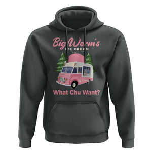 Funny Big Worm's Ice Cream What Chu Want Hoodie Summer Van TS11 Dark Heather Print Your Wear