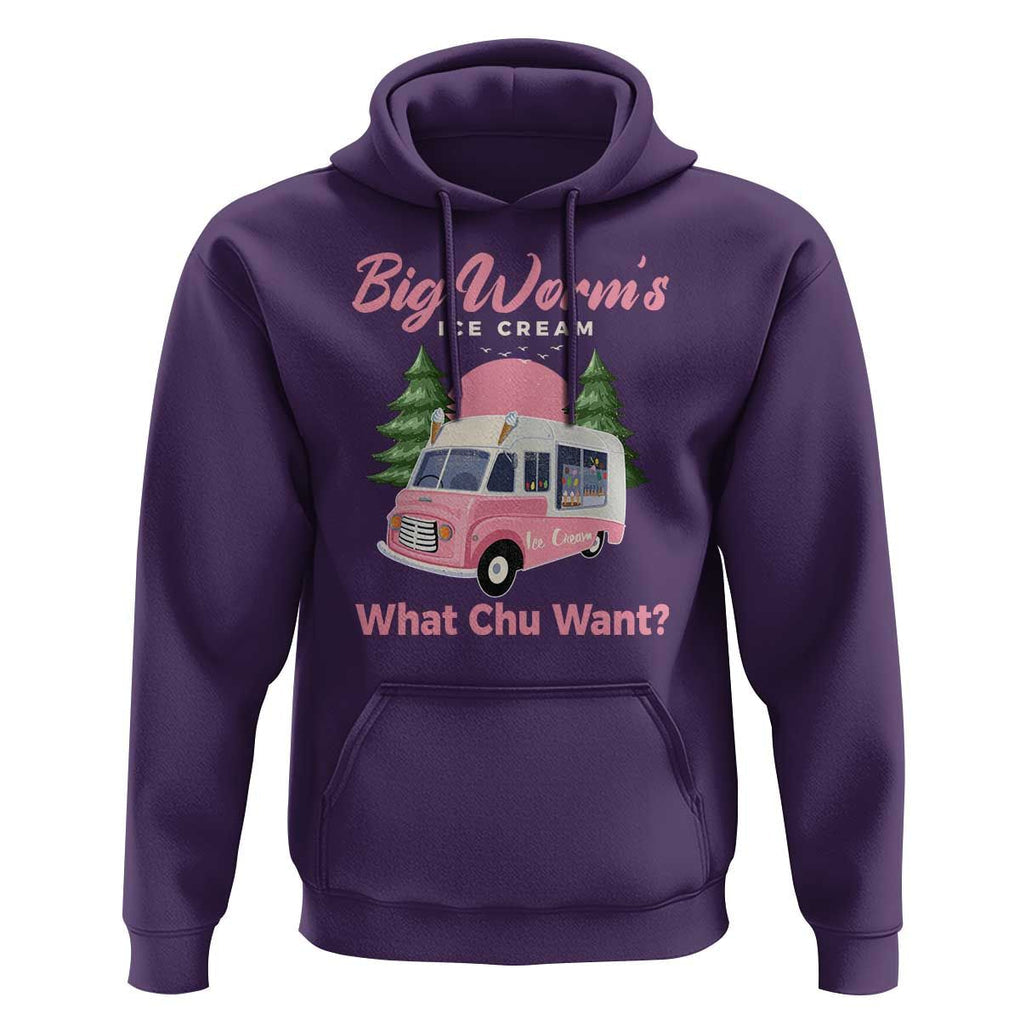 Funny Big Worm's Ice Cream What Chu Want Hoodie Summer Van TS11 Purple Print Your Wear