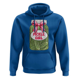 Funny Pickle Girl Hoodie Canned Dill Cucumber Pink Bow Coquette TS11 Royal Blue Print Your Wear