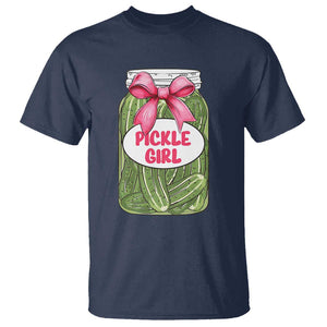 Funny Pickle Girl T Shirt Canned Dill Cucumber Pink Bow Coquette TS11 Navy Print Your Wear