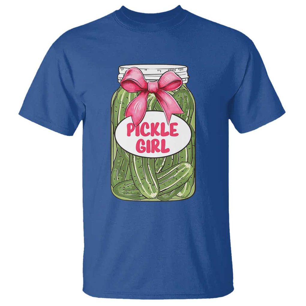 Funny Pickle Girl T Shirt Canned Dill Cucumber Pink Bow Coquette TS11 Royal Blue Print Your Wear