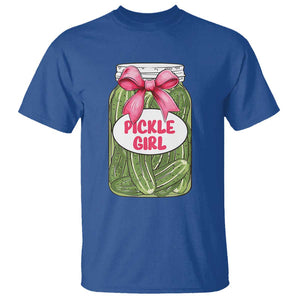 Funny Pickle Girl T Shirt Canned Dill Cucumber Pink Bow Coquette TS11 Royal Blue Print Your Wear