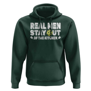 Funny Pickleball Hoodie Real Men Stay Out Of The Kitchen Pickle Ball Sports TS11 Dark Forest Green Print Your Wear
