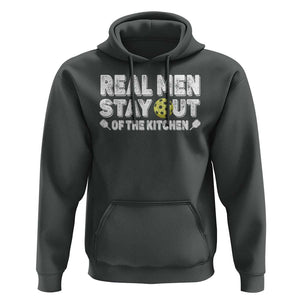 Funny Pickleball Hoodie Real Men Stay Out Of The Kitchen Pickle Ball Sports TS11 Dark Heather Print Your Wear