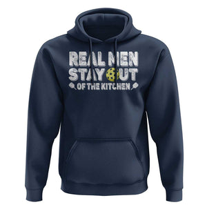 Funny Pickleball Hoodie Real Men Stay Out Of The Kitchen Pickle Ball Sports TS11 Navy Print Your Wear