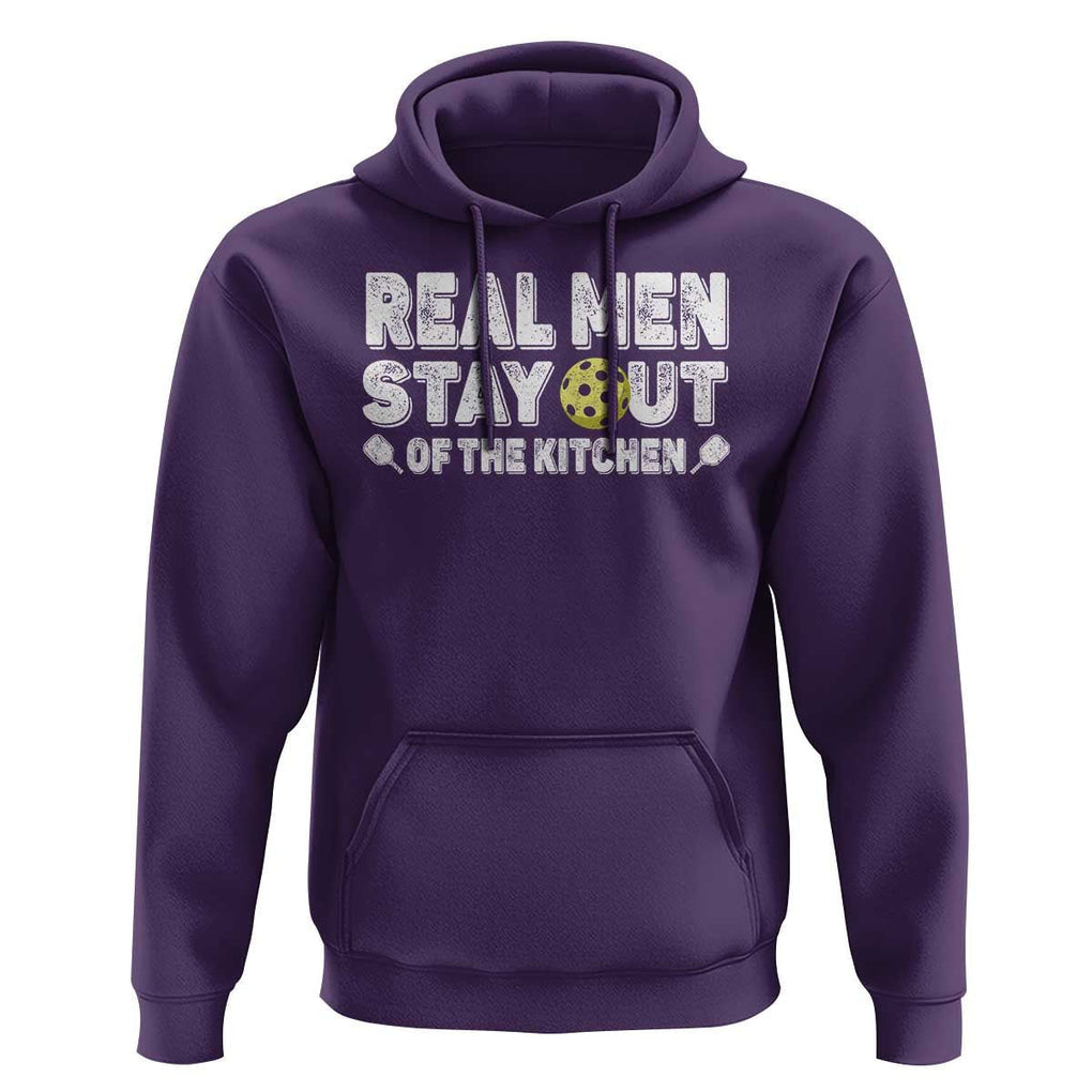Funny Pickleball Hoodie Real Men Stay Out Of The Kitchen Pickle Ball Sports TS11 Purple Print Your Wear