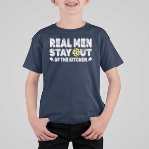 Funny Pickleball T Shirt For Kid Real Men Stay Out Of The Kitchen Pickle Ball Sports TS11 Navy Print Your Wear