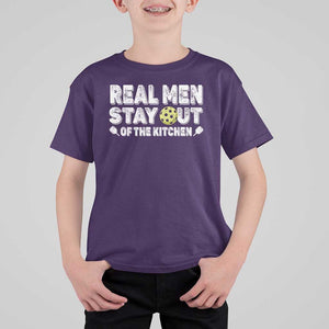 Funny Pickleball T Shirt For Kid Real Men Stay Out Of The Kitchen Pickle Ball Sports TS11 Purple Print Your Wear