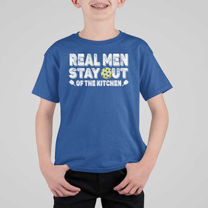 Funny Pickleball T Shirt For Kid Real Men Stay Out Of The Kitchen Pickle Ball Sports TS11 Royal Blue Print Your Wear