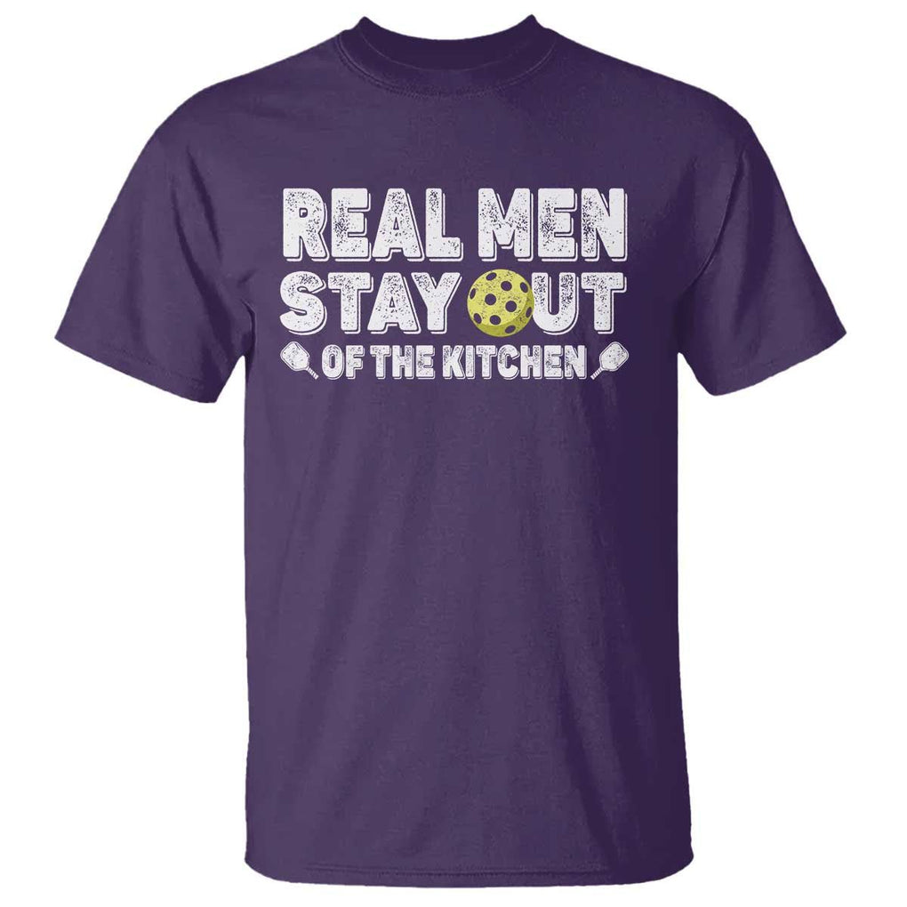 Funny Pickleball T Shirt Real Men Stay Out Of The Kitchen Pickle Ball Sports TS11 Purple Print Your Wear