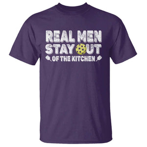 Funny Pickleball T Shirt Real Men Stay Out Of The Kitchen Pickle Ball Sports TS11 Purple Print Your Wear