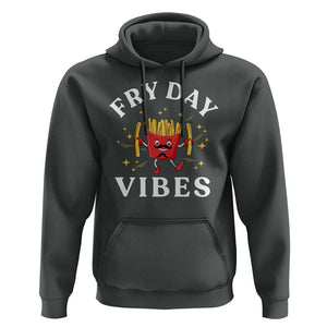 Funny French Fries Hoodie Fry Day Vibes Fast Food TS11 Dark Heather Print Your Wear