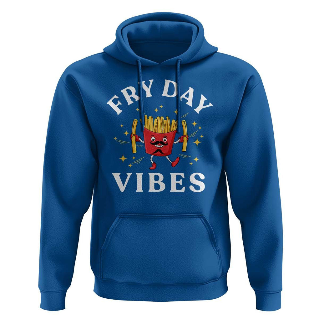 Funny French Fries Hoodie Fry Day Vibes Fast Food TS11 Royal Blue Print Your Wear