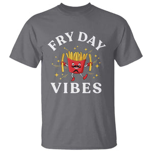 Funny French Fries T Shirt Fry Day Vibes Fast Food TS11 Charcoal Print Your Wear