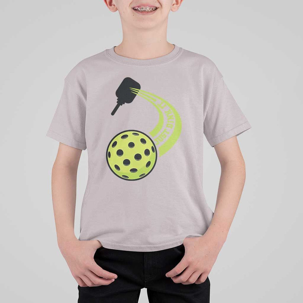 Pickleball T Shirt For Kid Just Dink It Pickle Ball Sports TS11 Ice Gray Print Your Wear