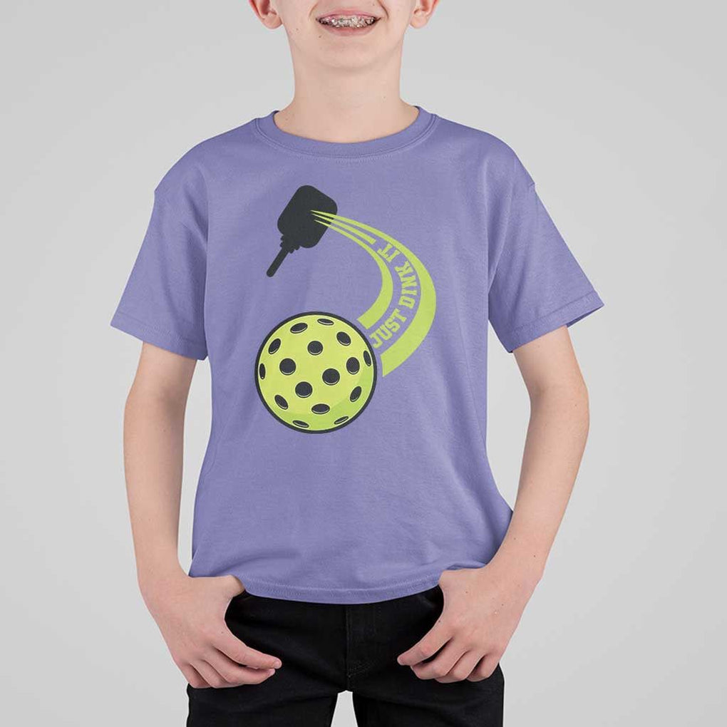 Pickleball T Shirt For Kid Just Dink It Pickle Ball Sports TS11 Violet Print Your Wear