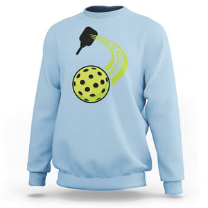 Pickleball Sweatshirt Just Dink It Pickle Ball Sports TS11 Light Blue Print Your Wear