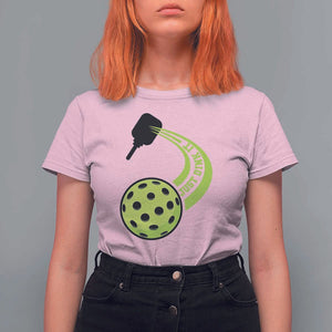 Pickleball T Shirt For Women Just Dink It Pickle Ball Sports TS11 Light Pink Print Your Wear