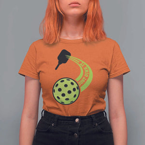 Pickleball T Shirt For Women Just Dink It Pickle Ball Sports TS11 Orange Print Your Wear