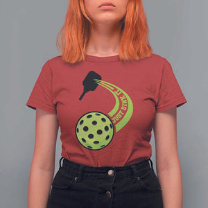 Pickleball T Shirt For Women Just Dink It Pickle Ball Sports TS11 Red Print Your Wear