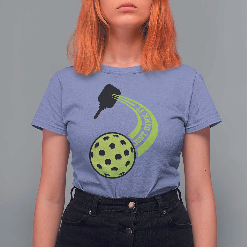 Pickleball T Shirt For Women Just Dink It Pickle Ball Sports TS11 Violet Print Your Wear
