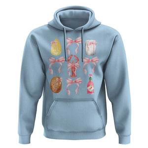 Funny Crawfish Bow Pink Hoodie Cute Coquette Y2k Clean Girl Aesthetic TS11 Light Blue Print Your Wear