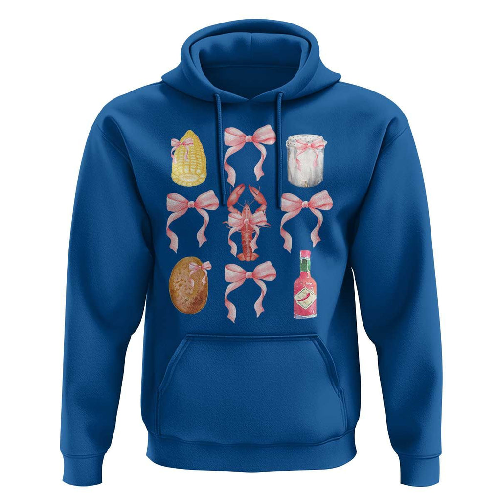 Funny Crawfish Bow Pink Hoodie Cute Coquette Y2k Clean Girl Aesthetic TS11 Royal Blue Print Your Wear