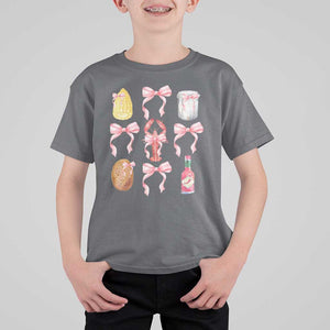 Funny Crawfish Bow Pink T Shirt For Kid Cute Coquette Y2k Clean Girl Aesthetic TS11 Charcoal Print Your Wear